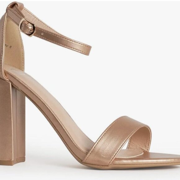 J. Adams Rose Gold Heels Size 5.5 - Picture 2 of 3